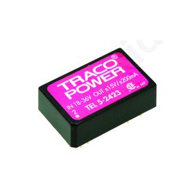 TRACOPOWER 5W Isolated DC-DC Converter, Vin 18   36 V dc, Vout ±15V dc, I/O isolation 1.5kV