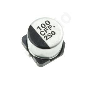 100μ F 16 V dc Aluminium Electrolytic Capacitor, FP SMD Series 2000h 6.3 Dia. x 5.8mm
