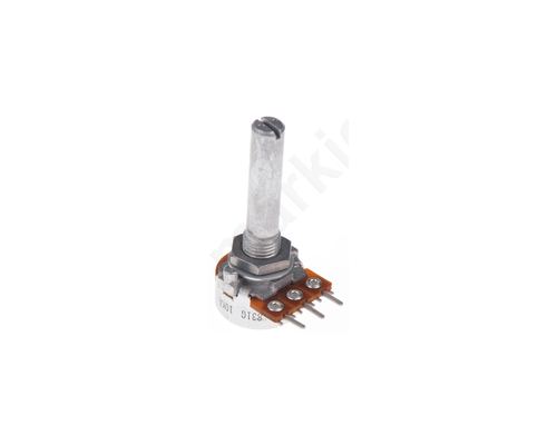Potentiometer RK163 Series with a 6 mm Dia. Shaft 10k Ω ±20% 0.05W, Logarithmic