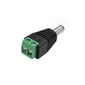 Power Connector DC (2,1mm / 5,5mm) ideal for use with cameras and Video Balun in terminals screws