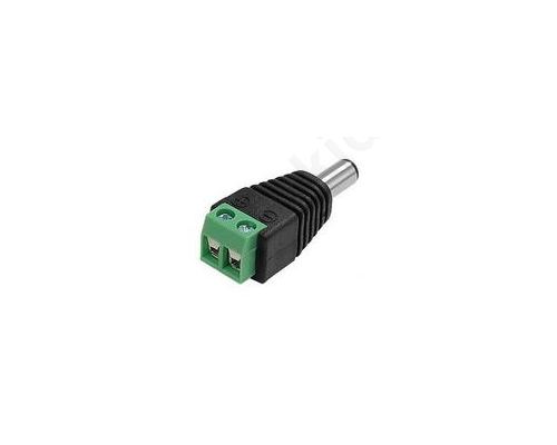 Power Connector DC (2,1mm / 5,5mm) ideal for use with cameras and Video Balun in terminals screws