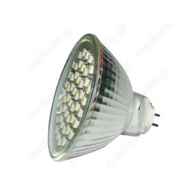 ΛΑΜΠΑ LED MR16 60 SMD 12V 3WATT GREEN