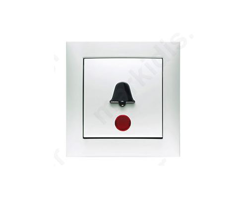 BUTTON inscription BUILT BERKER S.1 WHITE