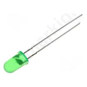 LED 5mm green 8-20mcd 60° Front: convex Pitch:2.54mm