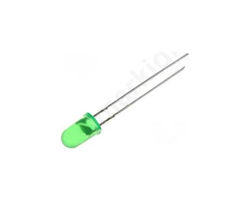 LED 5mm green 8-20mcd 60° Front: convex Pitch:2.54mm
