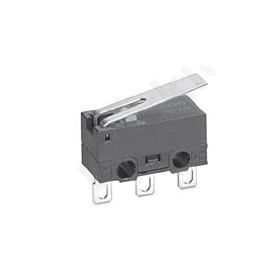 Microswitch; with lever; SPDT; 1A/125VAC; 0.5A/30VDC; ON-(ON)