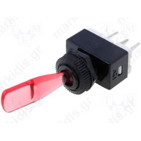 ΔΙΑΚΟΠΤΗΣ TOGGLE ON-OFF 6A/250V ΚΟΚΚΙΝΟ SPST