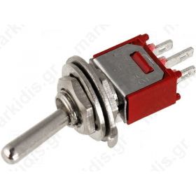Switch: toggle; 2-position; SPDT; ON-ON; 1A/250VAC; -55-65°C
