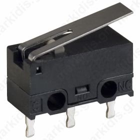 D2F Microswitch without lever SPDT 3A/125VAC  2A/30VDC  ON-(ON)