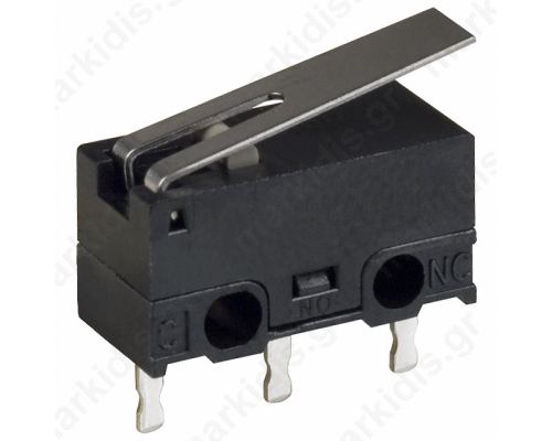 D2F Microswitch without lever SPDT 3A/125VAC  2A/30VDC  ON-(ON)