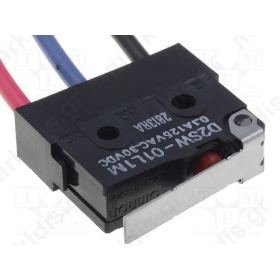 D2SW-01L1M, LIMIT SWITCH  ON-(ON) 0.1 A / 125 VAC	