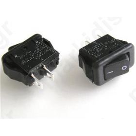 Switch Rocker  2-position SPST ON-OFF 3A/250VAC Black