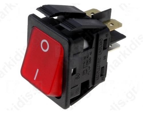 Διακόπτης Κούνια ON-OFF 16A/250VAC 20A/28VDC IP44