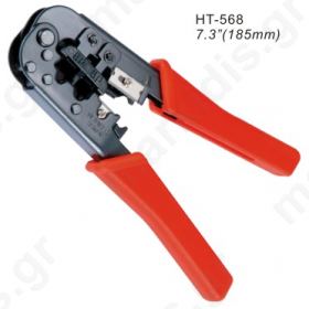 Tool for RJ plug crimping