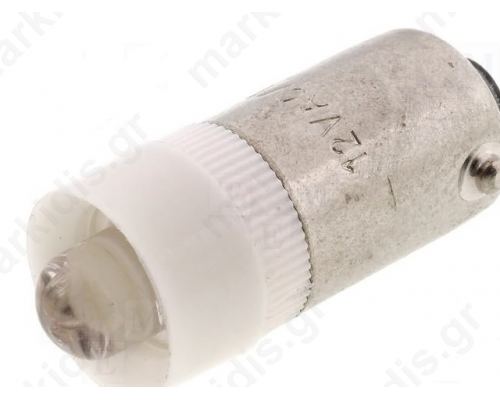 LLED-B9/12/W LED lamp; white; BA9S; 12V