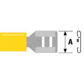 Terminal flat 6.3mm 0.8mm female 4-6mm2 crimped for cable