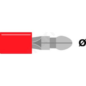 Snap-On Cable Lug Insulated Male Red O:4mm 0.5-1.5mm2