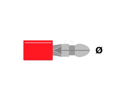 Snap-On Cable Lug Insulated Male Red O:4mm 0.5-1.5mm2