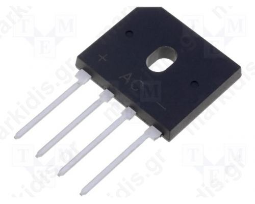 Bridge rectifier; flat; 600V; 4A