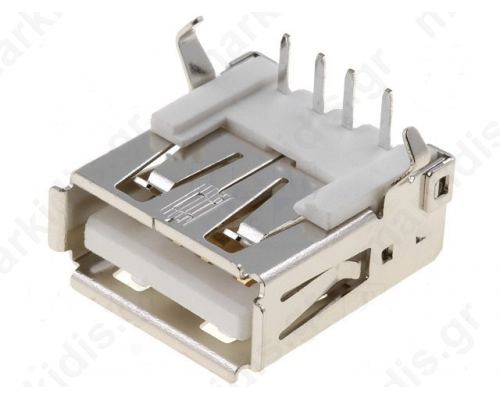 Socket USB A THT angled 90°