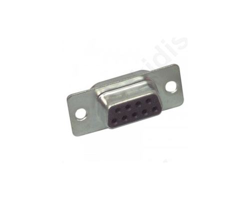 Connector D-SUB with solder bucket termination  contacts 9 pins