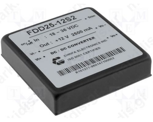 CONVERTER FDD25-12S2 DC-DC 24-12 30W