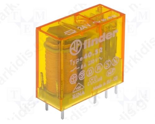 Relay electromagnetic DPDT 8A/250VAC 8A/30VDC max400VAC 320O