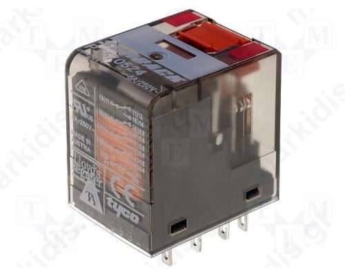 Relay: electromagnetic; 4PDT; Ucoil:24VAC; 6A/250VAC; 6A/30VDC