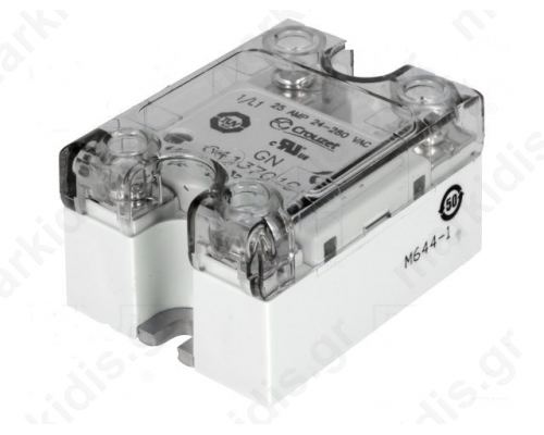GN-25A Relay: solid state; Ucntrl:3-32VDC; 25A; 24-280VAC