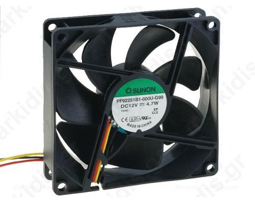 BLOWER 12VDC 92X92X25mm ME 3 ΚΑΛΩΔΙΑ ΡΟΥΛΕΜΑΝ