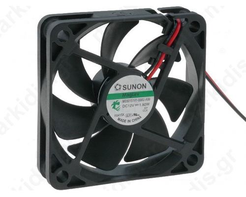 Fan: DC axial 12VDC 60x60x15mm 42.84m3/h 36.2dBA Vapo 28AWG