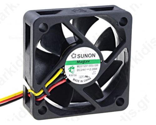 ME50152V1-G99,  Fan: DC axial 24VDC 50x50x15mm 31.6m3/h 40.1dBA Vapo 6.6mmH2O