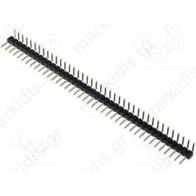 Pin header; pin strips; male; PIN:40; angled 90°; 2mm; THT; 1x40