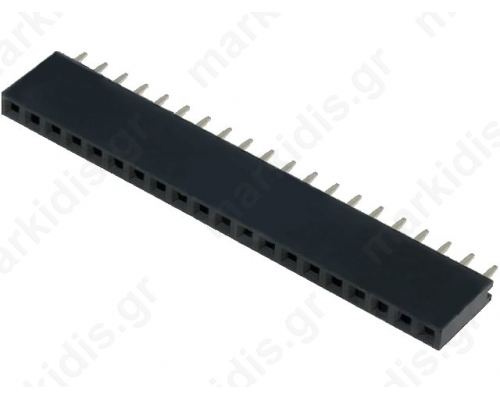 Socket Pin Strips Female PIN:20 Straight 2.54mm THT 1x20