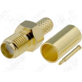 SMA-013RP, male, reverse straight RG58 crimped for cable