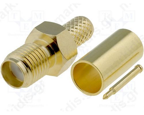 SMA-013RP, male, reverse straight RG58 crimped for cable