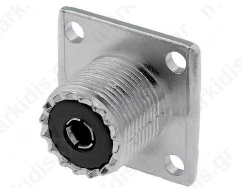 Socket UHF (SO-239) female straight soldering 18x18mm