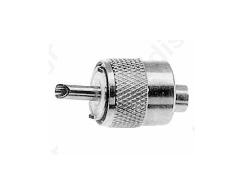 Plug UHF mini male straight RG58 crimped for cable