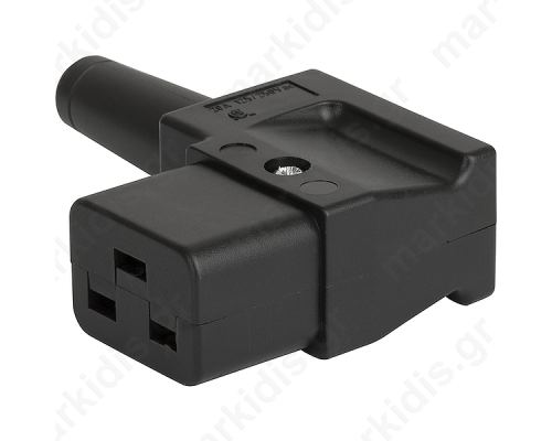 Connector AC supply IEC 60320 C19 (J) plug female for cable