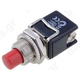 Διακόπτης Push-Button Off-(On) 4A/250V Βίδα 12mm