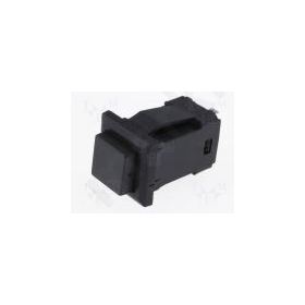 Push-button 1-position OFF-(ON)  1A/250VAC black