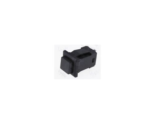 Push-button 1-position OFF-(ON)  1A/250VAC black