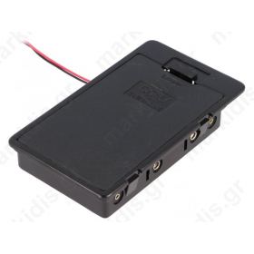 Holder Size AA, R6 Batt.6, Leads cables, Colour black,150mm Holder Size AA, R6 Batt.6, Leads cables, Colour black,150mm