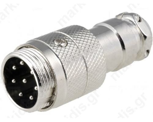 MIC348 Plug; microphone; male; PIN:8; for cable; straight
