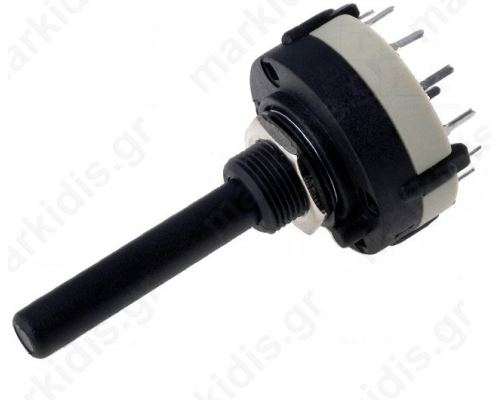 Switch Rotary 4-position 0.3A/125VAC 1A/30VDC Poles Number:3
