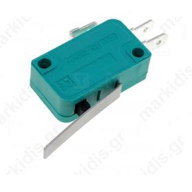 Microswitch with lever SPDT 10A/250VAC ON-(ON) 1-position