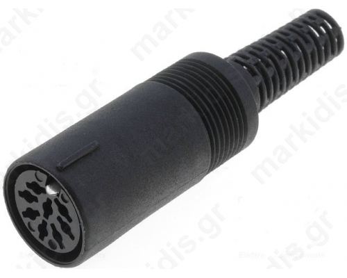 DIN female PIN:8 Pin layout:270° straight for cable