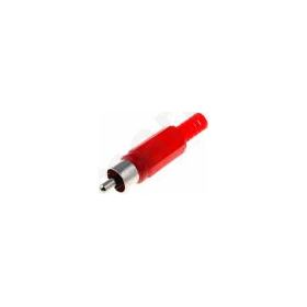 CC-006R Plug; RCA; male; with grommet; straight; soldering; red; for cable