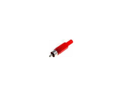 CC-006R Plug; RCA; male; with grommet; straight; soldering; red; for cable