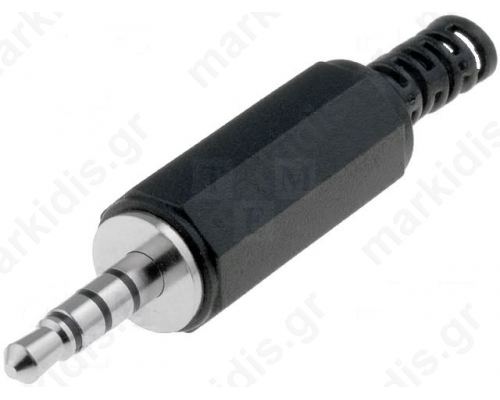 Plug; Jack 3,5mm; male; with grommet; ways:4